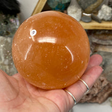 Load image into Gallery viewer, Selenite Peach Large Sphere #10