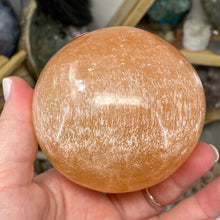 Load image into Gallery viewer, Selenite Peach Large Sphere #11