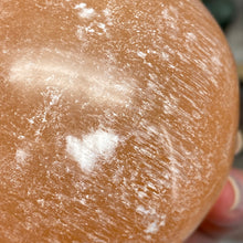 Load image into Gallery viewer, Selenite Peach Large Sphere #11