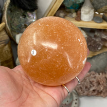 Load image into Gallery viewer, Selenite Peach Large Sphere #11