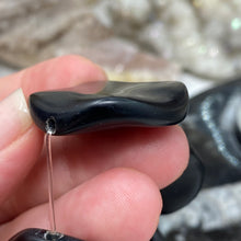Load image into Gallery viewer, Black Onyx Matte Waved Circle A Grade Beads