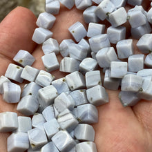 Load image into Gallery viewer, Blue Lace Agate 6mm Diagonal Cube A Grade Beads