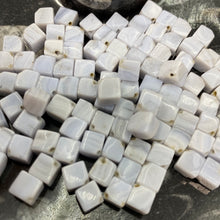 Load image into Gallery viewer, Blue Lace Agate 6mm Diagonal Cube A Grade Beads