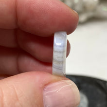 Load image into Gallery viewer, Blue Lace Agate Waved Oval A Grade 16x12mm Beads