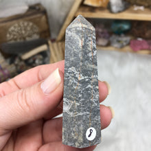Load image into Gallery viewer, Silver Crazy Lace Agate Tower #08