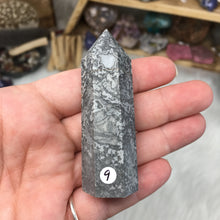 Load image into Gallery viewer, Silver Crazy Lace Agate Tower #09