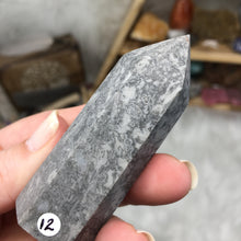 将图像加载到图库查看器中,<transcy>银色疯狂蕾丝玛瑙塔 #12</transcy>