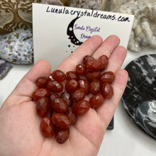 Load image into Gallery viewer, Carnelian 11x13mm Faceted Rice Strand Beads