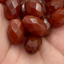 Load image into Gallery viewer, Carnelian 11x13mm Faceted Rice Strand Beads