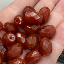 Load image into Gallery viewer, Carnelian 11x13mm Faceted Rice Strand Beads