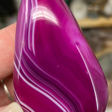 将图像加载到图库查看器中,Pink Banded Agate Palm Stone #04