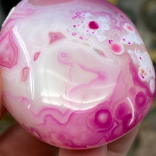 Chargez l'image dans la visionneuse de la galerie, Pink Banded Agate Palm Stone #05
