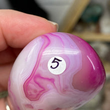 Chargez l'image dans la visionneuse de la galerie, Pink Banded Agate Palm Stone #05