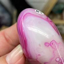 Chargez l'image dans la visionneuse de la galerie, Pink Banded Agate Palm Stone #05