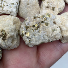 Load image into Gallery viewer, Pyrite 21X16mm Rough Beads