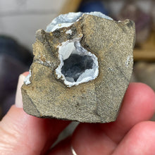 Chargez l'image dans la visionneuse de la galerie, Amethyst Crystals on Sparkling Quartz Chalcedony - India Specimen #19