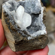 Chargez l'image dans la visionneuse de la galerie, Amethyst Crystals on Sparkling Quartz Chalcedony - India Specimen #19