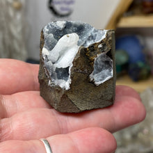 Chargez l'image dans la visionneuse de la galerie, Amethyst Crystals on Sparkling Quartz Chalcedony - India Specimen #19