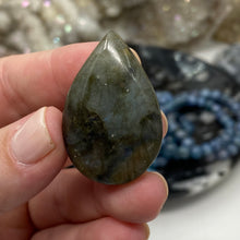 Load image into Gallery viewer, Labradorite Teardrop Drilled Cabochon #04