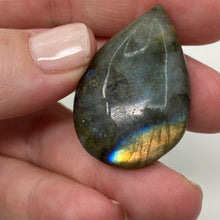 Load image into Gallery viewer, Labradorite Teardrop Drilled Cabochon #04