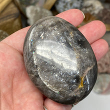 Cargar imagen en el visor de la galería, Black Moonstone Palm Stone #06