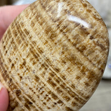 Load image into Gallery viewer, Brown Aragonite Pillow Palm Stone #01