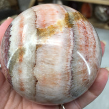 Load image into Gallery viewer, Tricolor Calcite Sphere 76mm