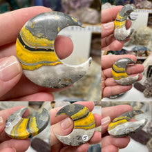 Load image into Gallery viewer, Bumblebee Jasper Large Moon Cabochons