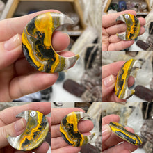 Load image into Gallery viewer, Bumblebee Jasper Large Moon Cabochons