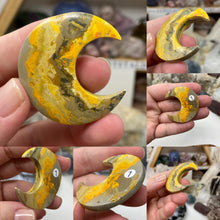 Load image into Gallery viewer, Bumblebee Jasper Large Moon Cabochons