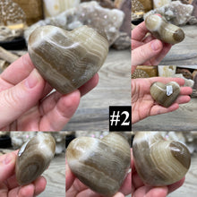 Load image into Gallery viewer, Zebra Onyx 2&quot; Hearts from Mexico
