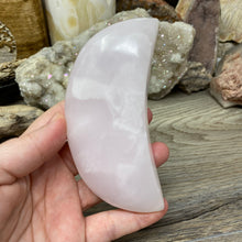 Load image into Gallery viewer, Pink Calcite / Mangano Calcite 4&quot; Moon
