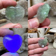 Load image into Gallery viewer, Fluorite 1&quot; Hearts * UV Reactive

