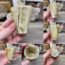Load image into Gallery viewer, Green Onyx Shot Glasses
