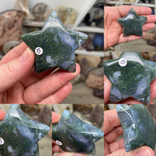 将图像加载到图库查看器中，Moss Agate 2&quot; Stars
