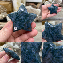 Load image into Gallery viewer, Moss Agate 2&quot; Stars
