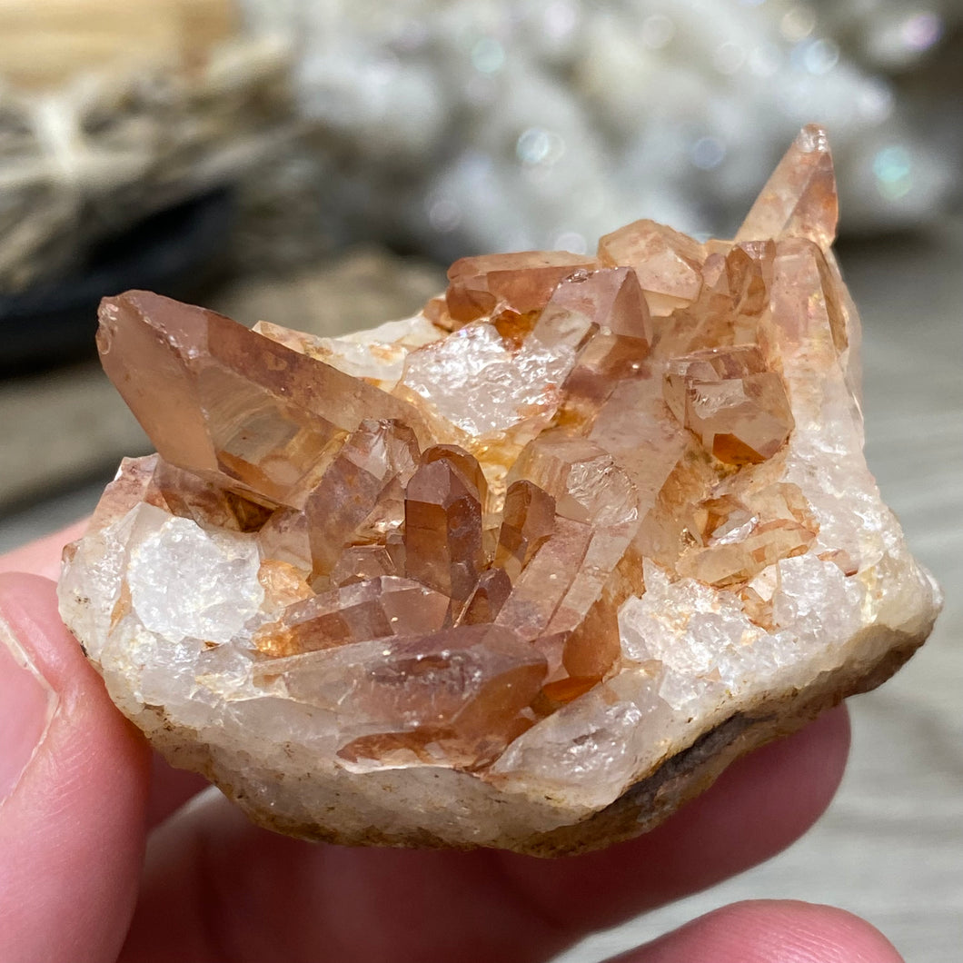 Red / Tangerine Quartz Cluster #122