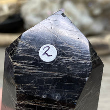 Cargar imagen en el visor de la galería, Black Tourmaline with Hematite and Feldspar Tower #02
