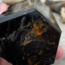 Load image into Gallery viewer, Black Tourmaline with Hematite and Feldspar Tower #04
