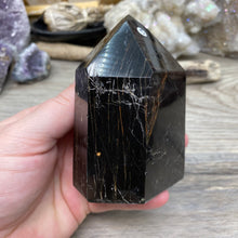 Load image into Gallery viewer, Black Tourmaline with Hematite and Feldspar Tower #05
