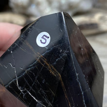 Load image into Gallery viewer, Black Tourmaline with Hematite and Feldspar Tower #05
