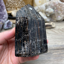 Load image into Gallery viewer, Black Tourmaline with Hematite and Feldspar Tower #06
