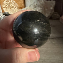 Cargar imagen en el visor de la galería, Gold Sheen Obsidian 54mm Sphere #02
