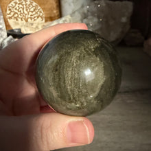 Cargar imagen en el visor de la galería, Gold Sheen Obsidian 54mm Sphere #02
