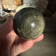 Load image into Gallery viewer, Gold Sheen Obsidian 54mm Sphere #04
