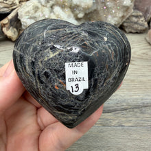 Carica l'immagine nel visualizzatore di Gallery, Black Tourmaline with Hematite Heart #13
