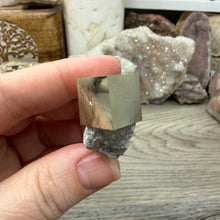 Bild in Galerie-Viewer laden, Cubic Pyrite on Matrix from Spain #02
