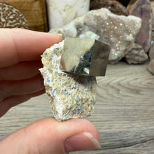 Carica l'immagine nel visualizzatore di Gallery, Cubic Pyrite on Matrix from Spain #06
