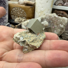 Carica l'immagine nel visualizzatore di Gallery, Cubic Pyrite on Matrix from Spain #07
