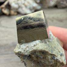 Carica l'immagine nel visualizzatore di Gallery, Cubic Pyrite on Matrix from Spain #09
